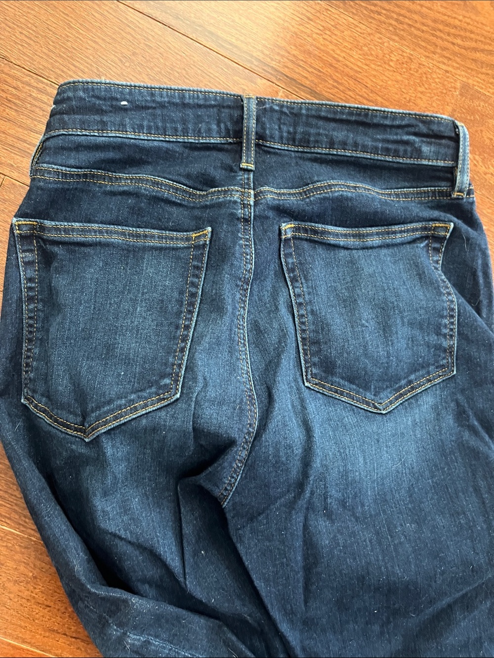 LOFT women’s Dark Indigo curvy Straight Jeans - Picture 5 of 5